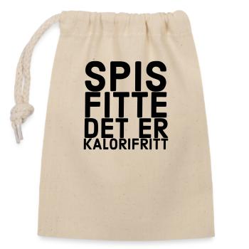 Mange de la chatte, c'est sans calories - Sac cadeau en coton avec cordon (14 x 20 cm) - nature - Devant