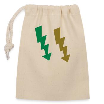 Éclairs Symbole 2 - Sac cadeau en coton avec cordon (14 x 20 cm) - nature - Devant
