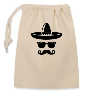 Mexicain Cool - Sac cadeau en coton avec cordon (14 x 20 cm) - nature - Devant