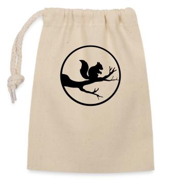 cercle de lune ronde nuit ombre branche noir eichhoe - Sac cadeau en coton avec cordon (14 x 20 cm) - nature - Devant