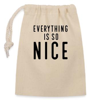 Funny sayings - Closable cotton gift bag (14x20cm) - nature - Front