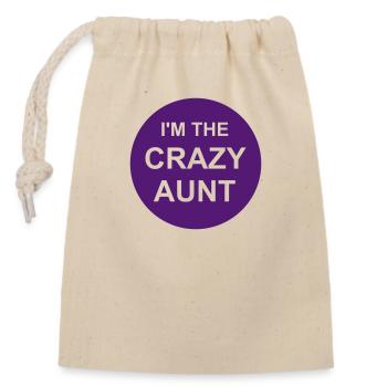 à The Crazy Aunt - Sac cadeau en coton avec cordon (14 x 20 cm) - nature - Devant