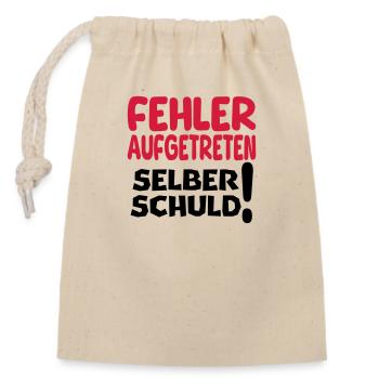 aufgetreten - Verschließbarer Geschenkbeutel aus Baumwolle (14x20cm) - Natur - Vorne