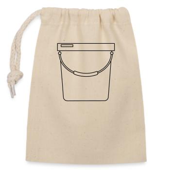 Bucket - Closable cotton gift bag (14x20cm) - nature - Front