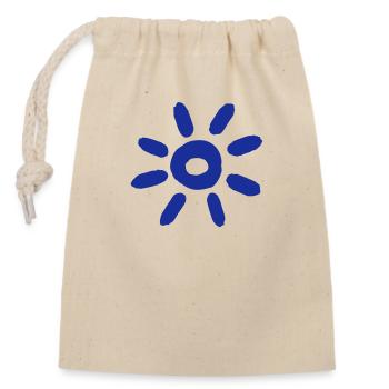 Blue Sun - Closable cotton gift bag (14x20cm) - nature - Front