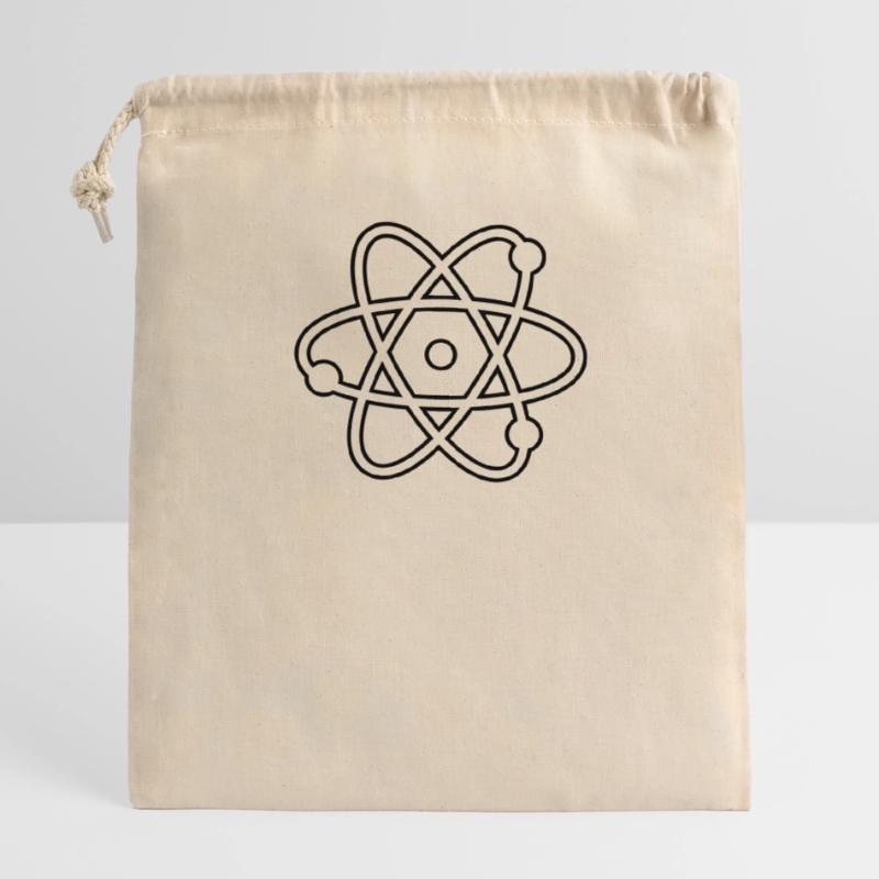 atom Closable cotton gift bag (14x20cm)