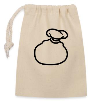 small bag christmas - Closable cotton gift bag (14x20cm) - nature - Front