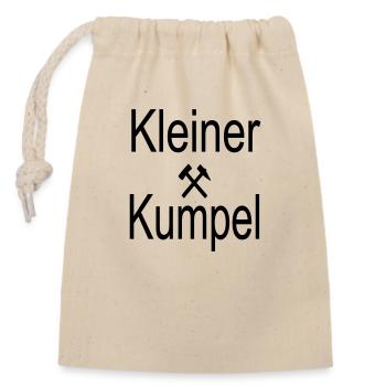 Kleiner Kumpel - Verschließbarer Geschenkbeutel aus Baumwolle (14x20cm) - Natur - Vorne