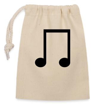 Symbole de huitième note pour vous concevoir vous-même - Sac cadeau en coton avec cordon (14 x 20 cm) - nature - Devant