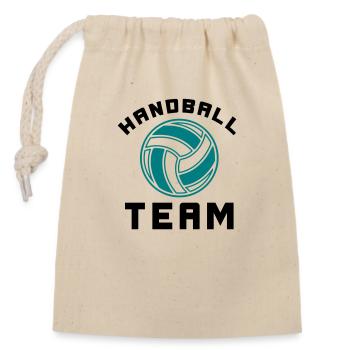 Équipe de handball - Sac cadeau en coton avec cordon (14 x 20 cm) - nature - Devant