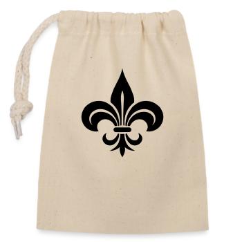 Simple French lily - Closable cotton gift bag (14x20cm) - nature - Front