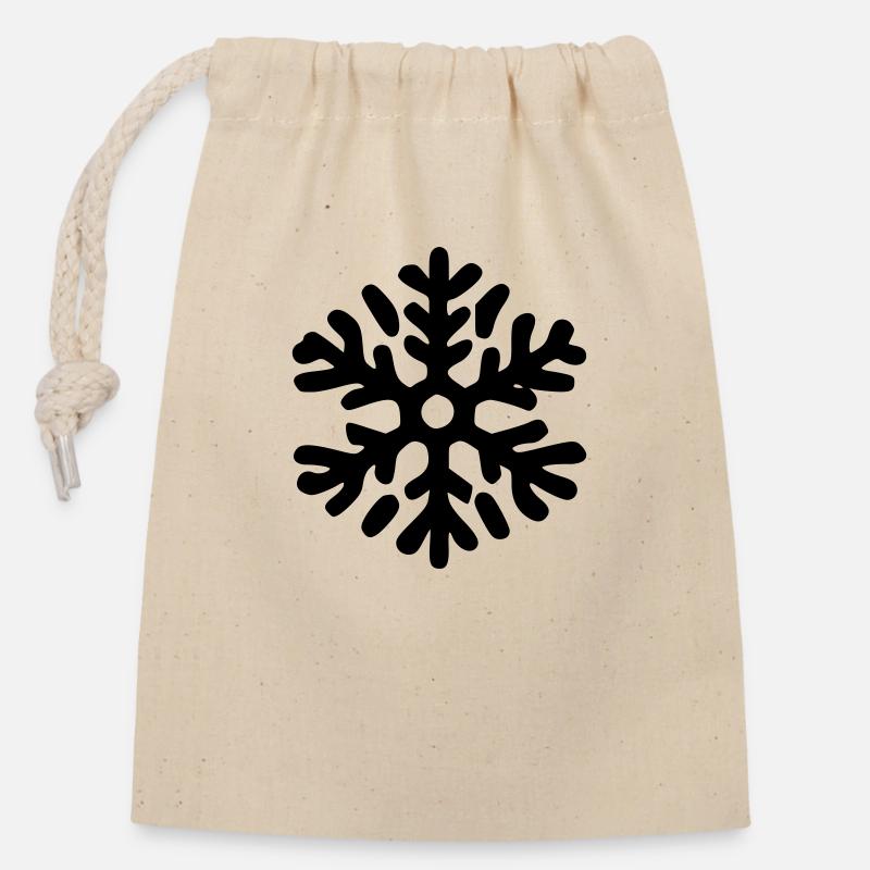 Flake - Closable cotton gift bag (14x20cm) - nature