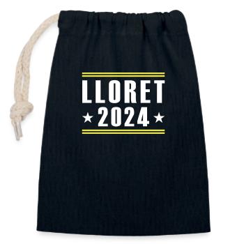 Lloret De Mar 2024 - Sac cadeau en coton avec cordon (14 x 20 cm) - bleu marine - Devant
