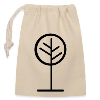 tree - Closable cotton gift bag (14x20cm) - nature - Front