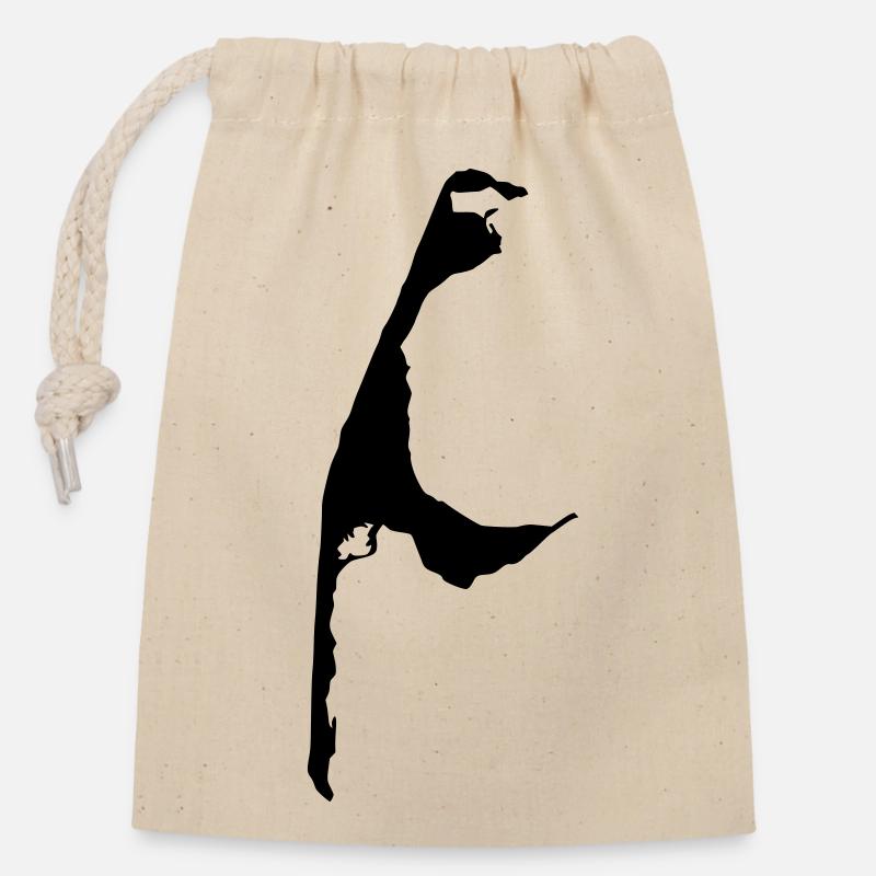 Sylt - Sac cadeau en coton avec cordon (14 x 20 cm) - nature