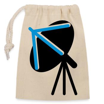antenne parabolique orientée vers le ciel - Sac cadeau en coton avec cordon (14 x 20 cm) - nature - Devant
