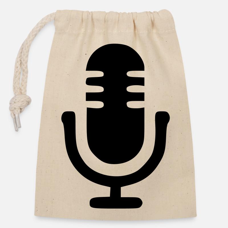 Micro - Closable cotton gift bag (14x20cm) - nature