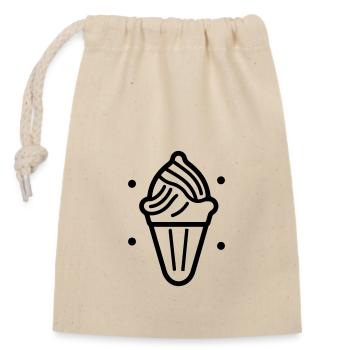 Eis - Verschließbarer Geschenkbeutel aus Baumwolle (14x20cm) - Natur - Vorne