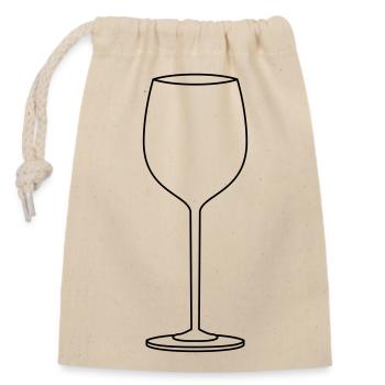 Concevoir du vin vide - Sac cadeau en coton avec cordon (14 x 20 cm) - nature - Devant