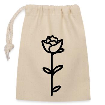 Pink Flower - Closable cotton gift bag (14x20cm) - nature - Front
