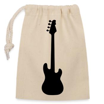 bass - Closable cotton gift bag (14x20cm) - nature - Front