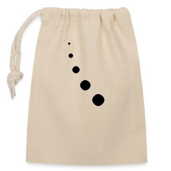 Dots Decor Noeud - Sac cadeau en coton avec cordon (14 x 20 cm) - nature - Devant