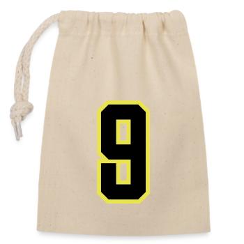 9 Number Leotard - Closable cotton gift bag (14x20cm) - nature - Front