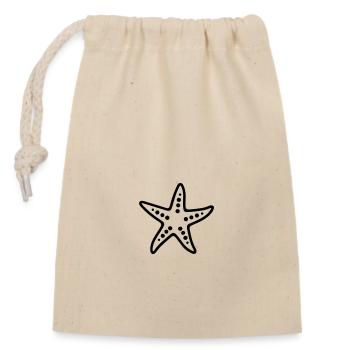 étoile de mer - Sac cadeau en coton avec cordon (14 x 20 cm) - nature - Devant