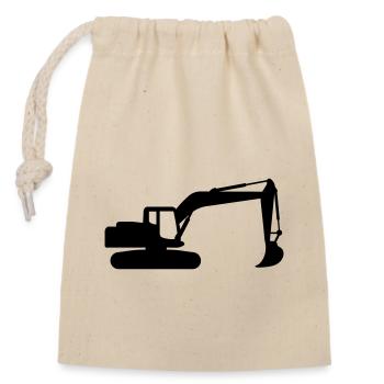 SYMBOL FÜR BAGGER-LOGO - Verschließbarer Geschenkbeutel aus Baumwolle (14x20cm) - Natur - Vorne