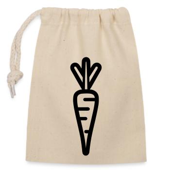 Carotte - Sac cadeau en coton avec cordon (14 x 20 cm) - nature - Devant