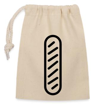 wand - Closable cotton gift bag (14x20cm) - nature - Front