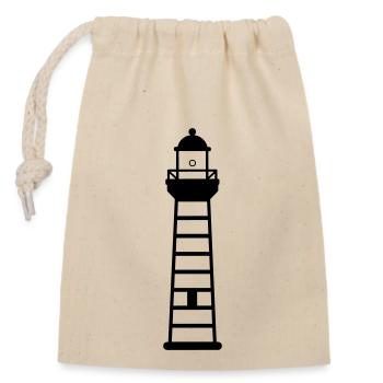 Phare - Sac cadeau en coton avec cordon (14 x 20 cm) - nature - Devant