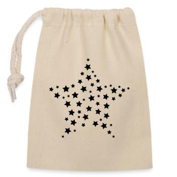 Stars Starry Sky Retro Style Retro Design - Closable cotton gift bag (14x20cm) - nature - Front