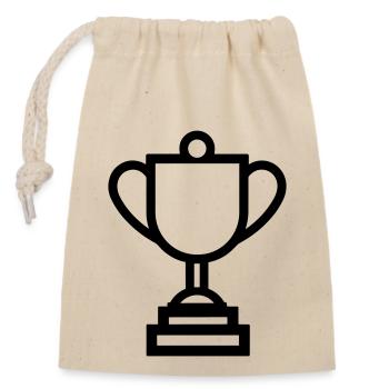 trophée - Sac cadeau en coton avec cordon (14 x 20 cm) - nature - Devant