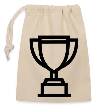 trophée - Sac cadeau en coton avec cordon (14 x 20 cm) - nature - Devant