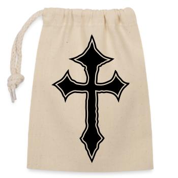 jésus croix dieu religion christ christianisme chris - Sac cadeau en coton avec cordon (14 x 20 cm) - nature - Devant