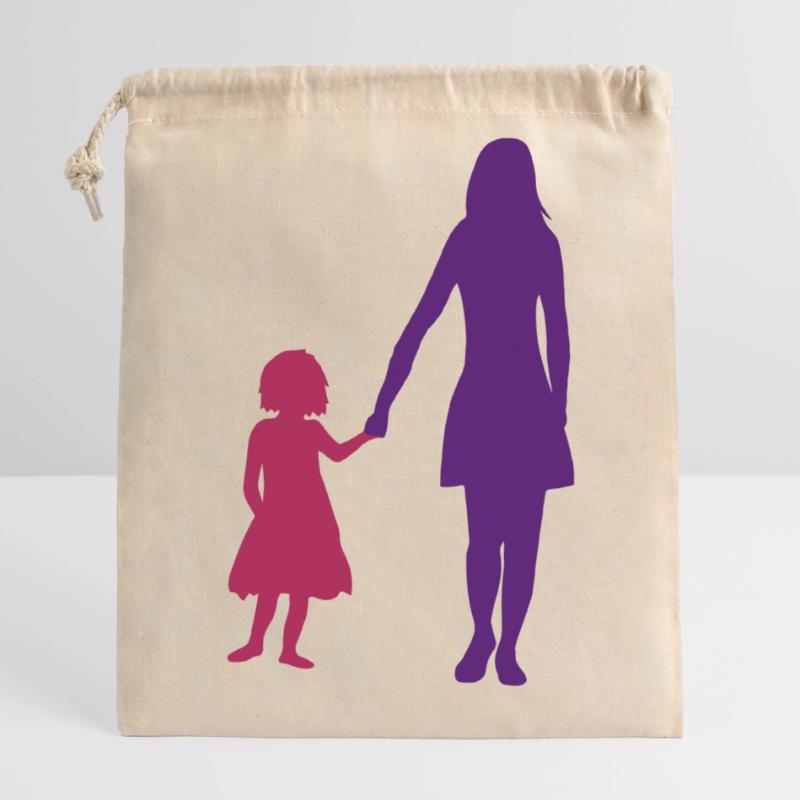 mutter muttertag mama und tochter muttertag kind m Verschließbarer Geschenkbeutel aus Baumwolle (14x20cm)