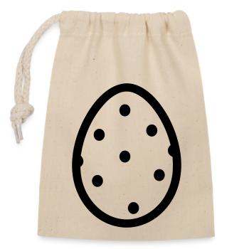 Egg - Closable cotton gift bag (14x20cm) - nature - Front
