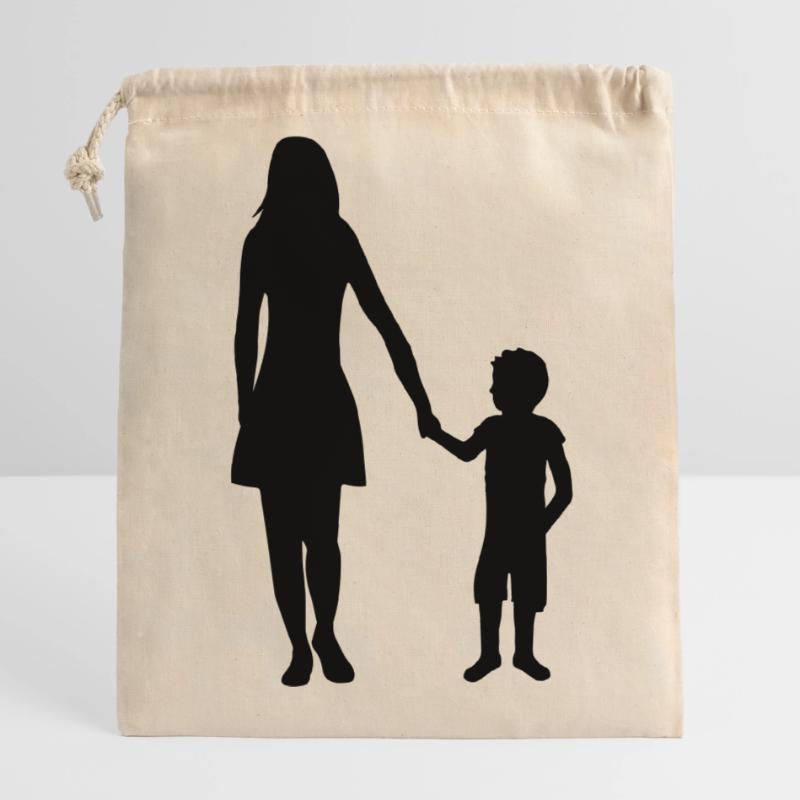 liebe sohn mutter muttertag mama und junge muttert Verschließbarer Geschenkbeutel aus Baumwolle (14x20cm)
