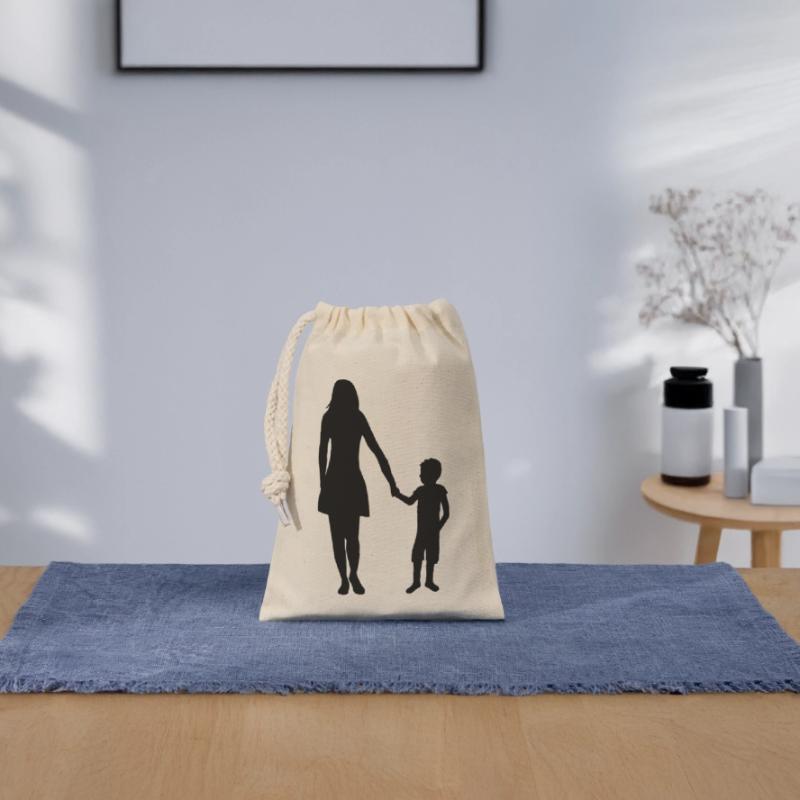 liebe sohn mutter muttertag mama und junge muttert Verschließbarer Geschenkbeutel aus Baumwolle (14x20cm)