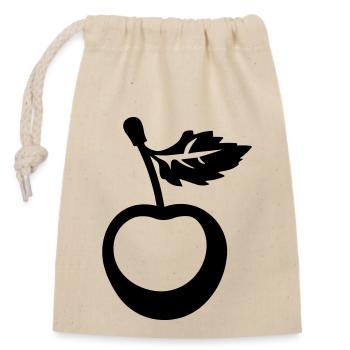 cherry - Closable cotton gift bag (14x20cm) - nature - Front
