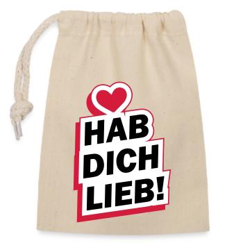 Have You Love Saying Love - Closable cotton gift bag (14x20cm) - nature - Front