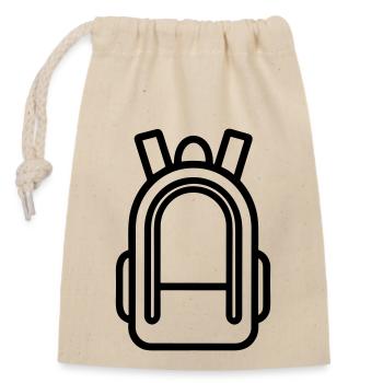 Backpack - Closable cotton gift bag (14x20cm) - nature - Front