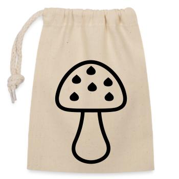 Champignon - Sac cadeau en coton avec cordon (14 x 20 cm) - nature - Devant