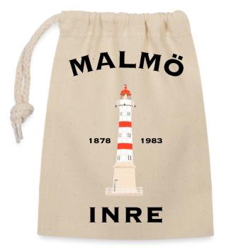 Malmö Inre, vieux phare, mer Baltique Suède - Sac cadeau en coton avec cordon (14 x 20 cm) - nature - Devant