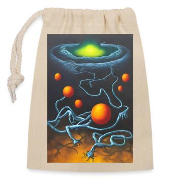 Galaxie de Méduse - Sac cadeau en coton avec cordon (14 x 20 cm) - nature - Devant