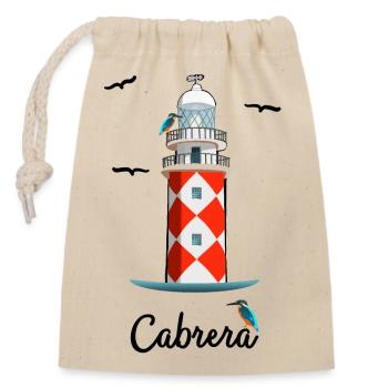 Cabrera, Île des Baléares, zone protégée, phare - Sac cadeau en coton avec cordon (14 x 20 cm) - nature - Devant
