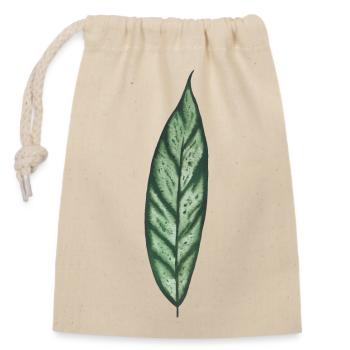 Apoballis Blatt plantlover Botanik Pflanzenliebe - Verschließbarer Geschenkbeutel aus Baumwolle (14x20cm) - Natur - Vorne