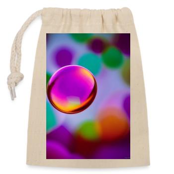 Soap bubble - Closable cotton gift bag (14x20cm) - nature - Front