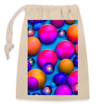 Colorful bubbles - Closable cotton gift bag (14x20cm) - nature - Front